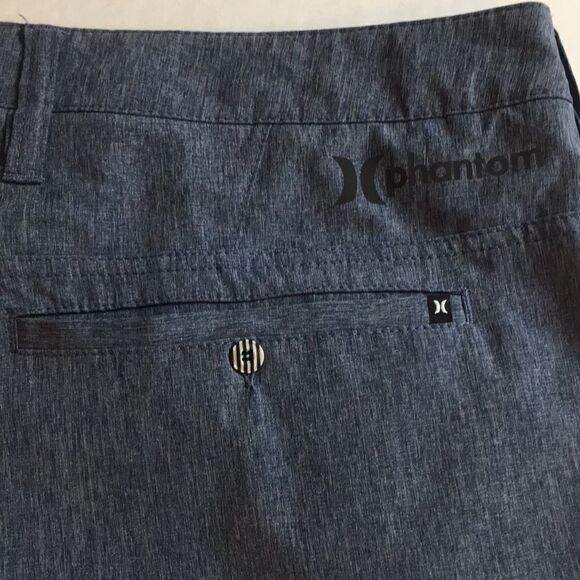 Hurley Phantom Heathered Blue Lightweight Performance Polyester Shorts Sz 38 - Picture 3 of 14